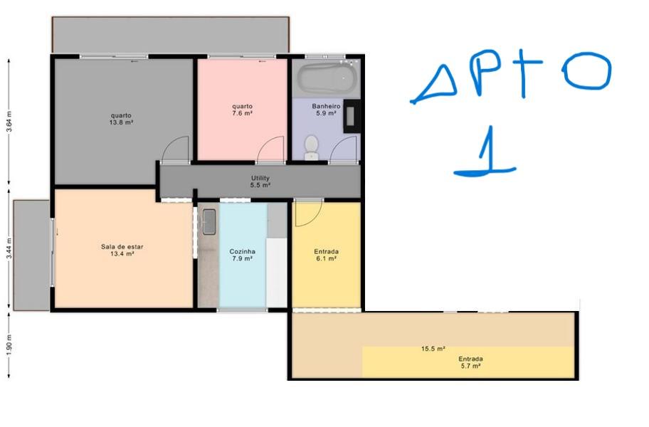 Apartamento à venda com 2 quartos, 70m² - Foto 1