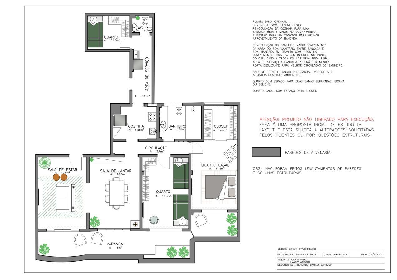 Apartamento à venda com 2 quartos, 120m² - Foto 2