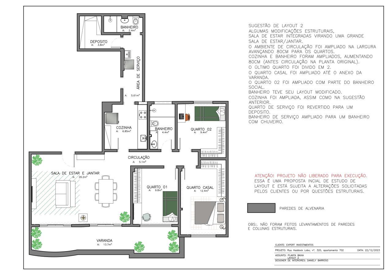 Apartamento à venda com 2 quartos, 120m² - Foto 4