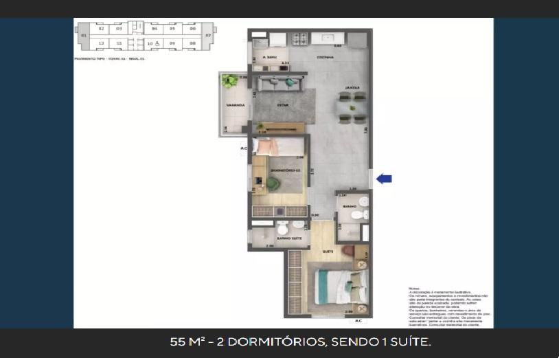 Apartamento à venda com 2 quartos, 55m² - Foto 20