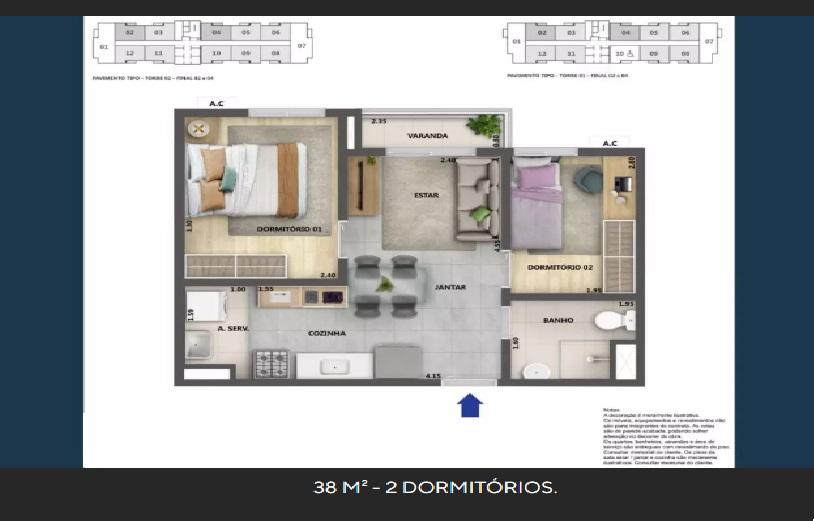 Apartamento à venda com 2 quartos, 55m² - Foto 22